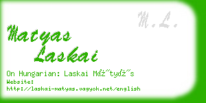 matyas laskai business card